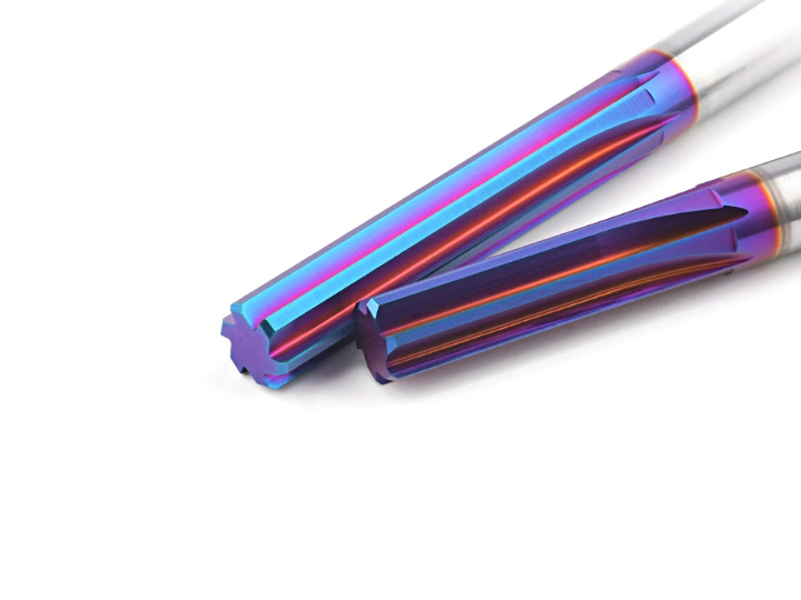 整体硬质合金六刃直槽铰刀